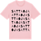 Pink Cotton t-shirt med Sattaoja ordlek t-shirt