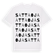 White t-shirt med Sattaoja ordlek t-shirt