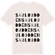 Vintage White t-shirt med Sauloudden ordlek t-shirt