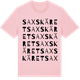 Pink Cotton t-shirt med Saxskäret ordlek t-shirt