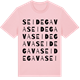 Pink Cotton t-shirt med Seidegava ordlek t-shirt