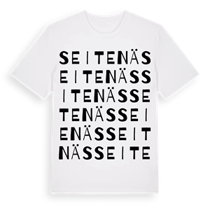 Seitenäs ordlek t-shirt – ekologisk bomull t-shirt från Pinshirt