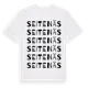White t-shirt med Seitenäs ordlek t-shirt