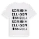 White t-shirt med Seiviönmella ordlek t-shirt