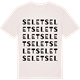 Vintage White t-shirt med Selet ordlek t-shirt