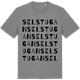 Mid Heather Gray t-shirt med Selstugan ordlek t-shirt