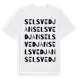White t-shirt med Selsvedjan ordlek t-shirt