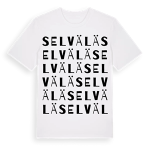 Selvälä ordlek t-shirt – ekologisk bomull t-shirt från Pinshirt