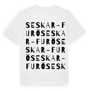Seskar-Furö ordlek t-shirt – ekologisk bomull t-shirt från Pinshirt