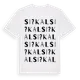 White t-shirt med Si?Kal ordlek t-shirt