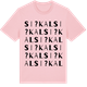 Pink Cotton t-shirt med Si?kal ordlek t-shirt