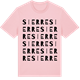 Pink Cotton t-shirt med Sierre ordlek t-shirt