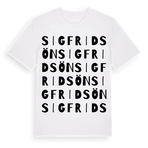Sigfridsön ordlek t-shirt – ekologisk bomull t-shirt från Pinshirt