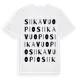 White t-shirt med Siikavuopio ordlek t-shirt