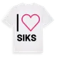 White t-shirt med Jag älskar Siks t-shirt stort tryck