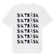 White t-shirt med Sikträsk ordlek t-shirt