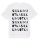 White t-shirt med Silkkimuotka ordlek t-shirt