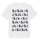 White t-shirt med Sjisjka ordlek t-shirt