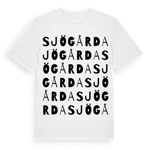 Sjögårda ordlek t-shirt – ekologisk bomull t-shirt från Pinshirt