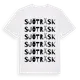 White t-shirt med Sjöträsk ordlek t-shirt