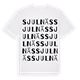 White t-shirt med Sjulnäs ordlek t-shirt