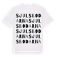 White t-shirt med Sjulsbodarna ordlek t-shirt