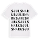 White t-shirt med Sjulsmark ordlek t-shirt