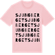 Pink Cotton t-shirt med Sjungberget ordlek t-shirt