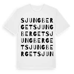 Sjungberget ordlek t-shirt – ekologisk bomull t-shirt från Pinshirt