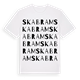 White t-shirt med Skabram ordlek t-shirt
