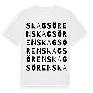 Skagsören ordlek t-shirt – ekologisk bomull t-shirt från Pinshirt