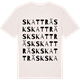 Vintage White t-shirt med Skatträsk ordlek t-shirt