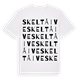 White t-shirt med Skeltåive ordlek t-shirt
