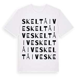 Skeltåive ordlek t-shirt – ekologisk bomull t-shirt från Pinshirt
