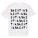 White t-shirt med Skeutik ordlek t-shirt