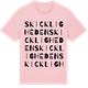 Pink Cotton t-shirt med Skickligheden ordlek t-shirt