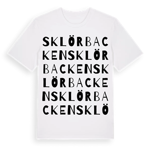 Sklörbacken ordlek t-shirt – ekologisk bomull t-shirt från Pinshirt