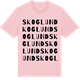 Pink Cotton t-shirt med Skoglund ordlek t-shirt