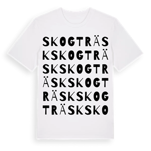 Skogträsk ordlek t-shirt – ekologisk bomull t-shirt från Pinshirt