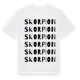 White t-shirt med Skorpion ordlek t-shirt