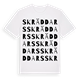 White t-shirt med Skräddars ordlek t-shirt