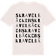 Vintage White t-shirt med Skravelbäcken ordlek t-shirt