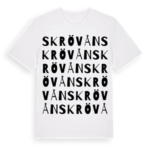 Skrövån ordlek t-shirt – ekologisk bomull t-shirt från Pinshirt