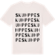 Vintage White t-shirt med Skuhppe ordlek t-shirt