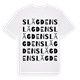 White t-shirt med Slägden ordlek t-shirt