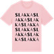 Pink Cotton t-shirt med Slakka ordlek t-shirt