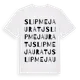 White t-shirt med Slipmejauratj ordlek t-shirt
