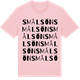Pink Cotton t-shirt med Smålsön ordlek t-shirt