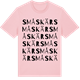 Pink Cotton t-shirt med Småskär ordlek t-shirt