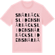 Pink Cotton t-shirt med Snårbäcksliden ordlek t-shirt